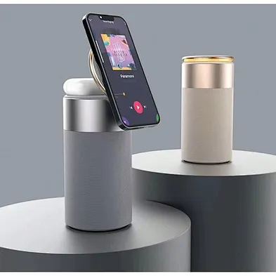 Best Selling 4 In 1 With Speaker 15W Adjustable Phone Holder Touch Control Lamp Multi-Function Led Magnetic Wireless Charger