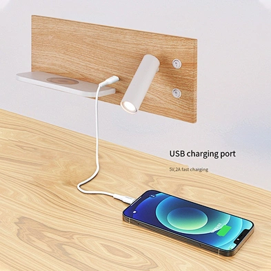 2024 NEW design best quality wood room hotel bedroom bedside nordic modern  led lamp for bedside background wall living room