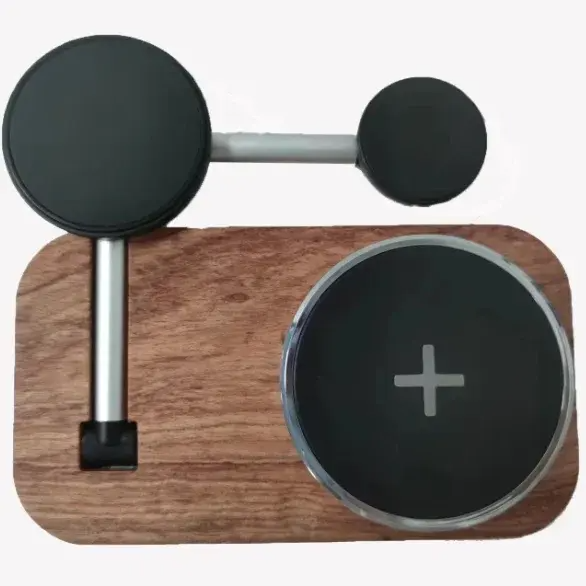 Wood Desk Fast Qi Light With Lamp Multi-Function Charging Wireless Charger