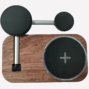 Wood Desk Fast Qi Light With Lamp Multi-Function Charging Wireless Charger
