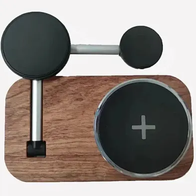 Wood Desk Fast Qi Light With Lamp Multi-Function Charging Wireless Charger