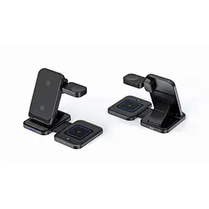 Magnetic 15W Fast Charging Station Foldable Wireless Charger 3 In 1