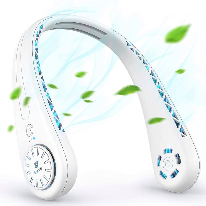 Summer Hot Sale Bladeless Neck Fan Rechargeable Mini Cooler Hanging Portable Fan