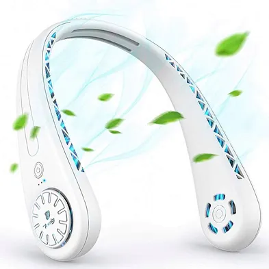 Summer Hot Sale Bladeless Neck Fan Rechargeable Mini Cooler Hanging Portable Fan