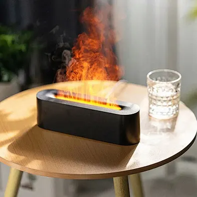 2024 best selling  Flame Shape Simple Style Aromatherapy  Flame Humidifier Diffuser Mute Household
