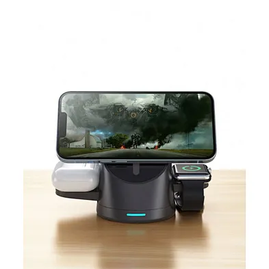 Magnetic 3 In 1 Qi 15W Charger Charging Wireless Fast Charge Stand Dock 3 in 1 wireless charger