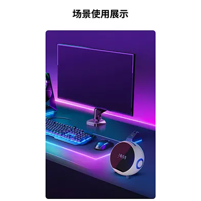 Smart Speaker Fast Clock Bt Ai 15W Charge Qi Station Alarme Multifunction Charging Home Desktop Small Phone Tf Wireless Charger