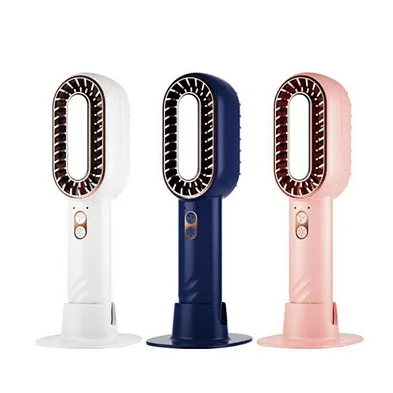 Customizable brand 2024 new unique dual blade refrigeration fan rechargeable portable cold compress small mini fan
