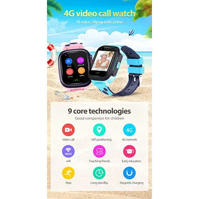 4G Video Call SOS Kids Child Wifi Location HL5743 Camera smartwatch Alarm Clock Character GPS Smart Watch