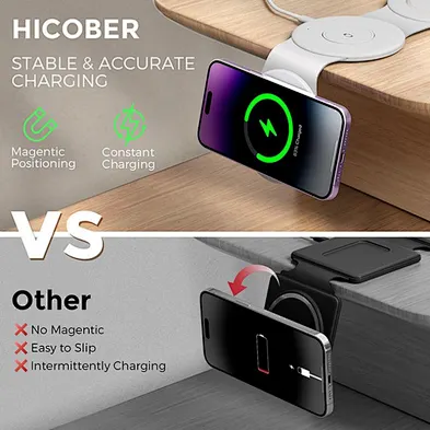 2024 Trendy 18W Qi Fast Chargers Portable 3 In 1 Magnetic Foldable Wireless Charger Pad