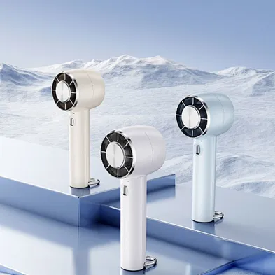 2024 New Arrival Rechargeable Electric Mini Handheld Fan Custom Portable USB Refrigeration High Speed Handheld Fan