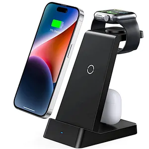 Multifunction Qi 3In1 Wireless Charger Phone Holder Quick Charging Custom Wireless Charger For Phone Watch Earphones