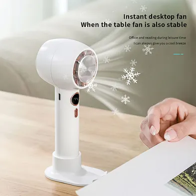 Mini Portable Fan, Powerful Handheld Fan, Cute Design 3 Speed Personal 2000Mah Portable Rechargeable Hand Fan Customized Logo