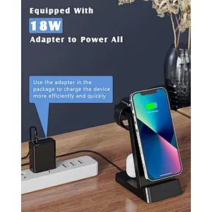 Multifunction Qi 3In1 Wireless Charger Phone Holder Quick Charging Custom Wireless Charger For Phone Watch Earphones