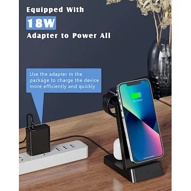 Multifunction Qi 3In1 Wireless Charger Phone Holder Quick Charging Custom Wireless Charger For Phone Watch Earphones