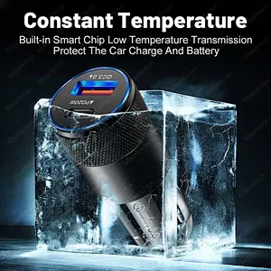 2024 hot sale multifunction mini car charger Fast Socket Type C And Car Usb Charger 3.0 Quick Charge