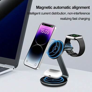 Desktop 3 In 1 High Quality Fast Charging Hot Selling Wireless Charger