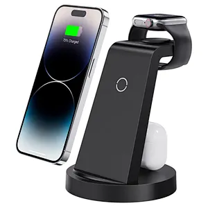 OEM Fast Charging Station Stand Dock Holder 15w 10w 3 in 1 one wireless charger for  phoneand phone phone wireless charger