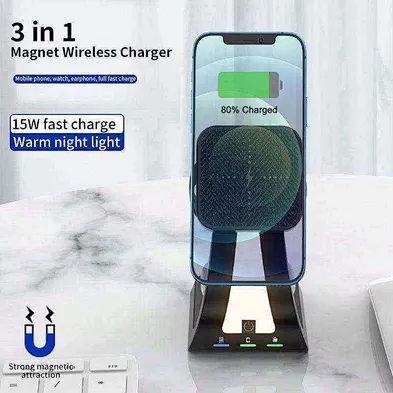 High Quality 4 in 1 wireless fast charger phone stand with OEM