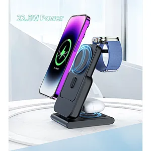 Charging Station 3 In 1 Wireless Charger With Wireless Power Bank