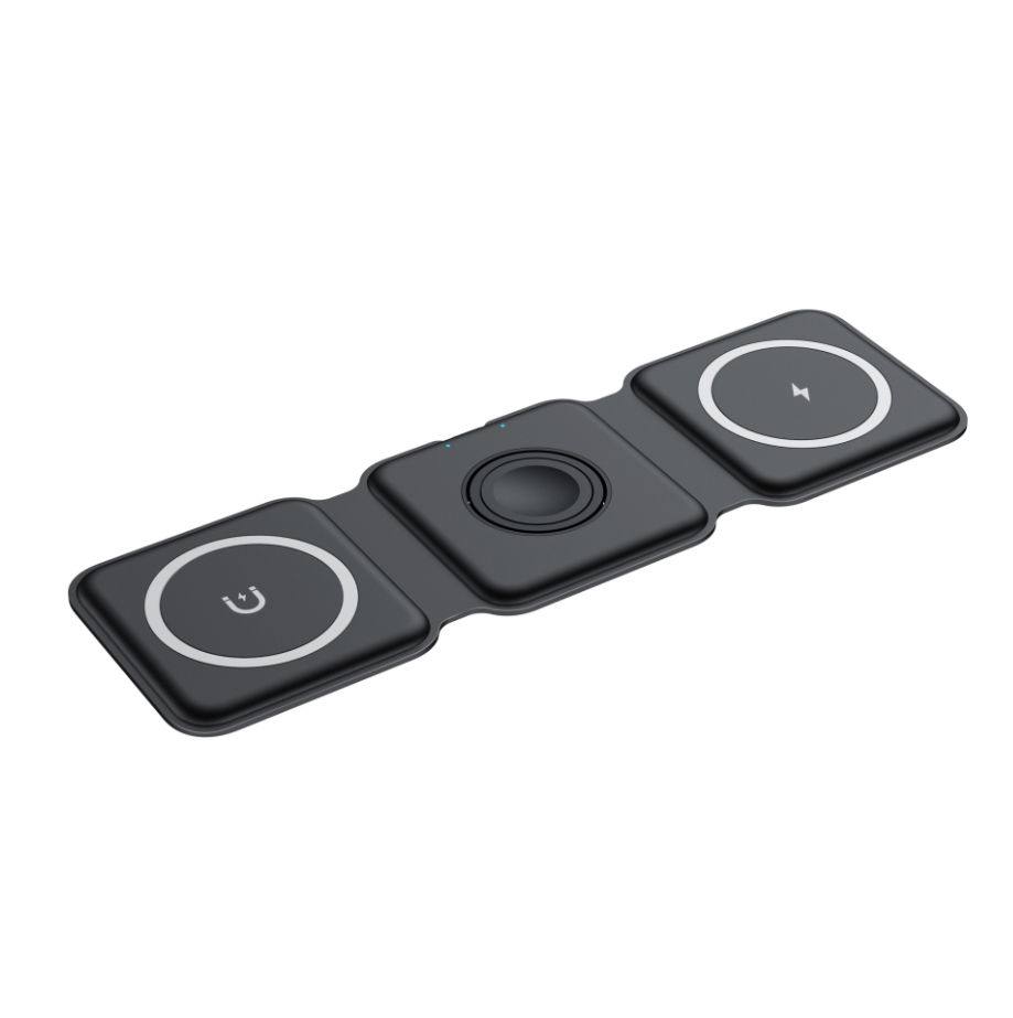JEDI Desk Phone Charge Table Foldable Charing Dock 3in1 15W Folding Magnetic Wireless Charger Hot Sale 3 in 1 Mobile Phone OEM