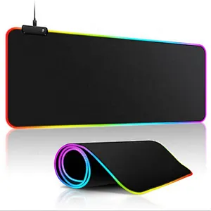 Hot RGB Gaming Mouse Pad LED Soft Large Mouse pad with Adjustable Lighting Memory Function Wireless Charging Keyboard mouse Pad