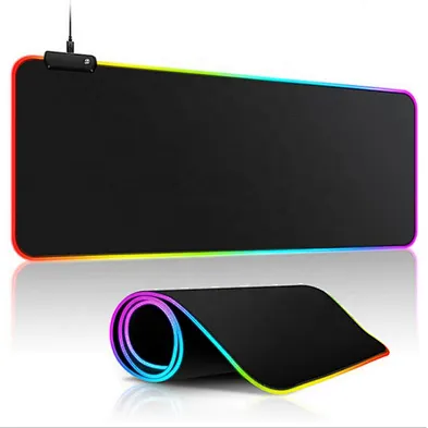 Hot RGB Gaming Mouse Pad LED Soft Large Mouse pad with Adjustable Lighting Memory Function Wireless Charging Keyboard mouse Pad