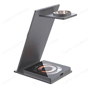 HOT sale product Magnetic Charger Foldable C Stand Qi 15W 3 In 1 Foldable Wireless Charger