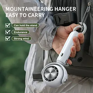 2024 SUMMER Hot Selling Hand-held Cold Compress Refrigeration Fan with Buckle Portable USB Rechargeable MINI CUTE FAN