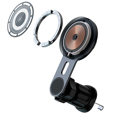 2024 new car wireless charger transparent 15W Magnetic Wireless Car Charger