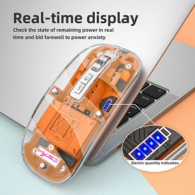 New design wireless mouse Rechargeable Transparent Wireless Mouse