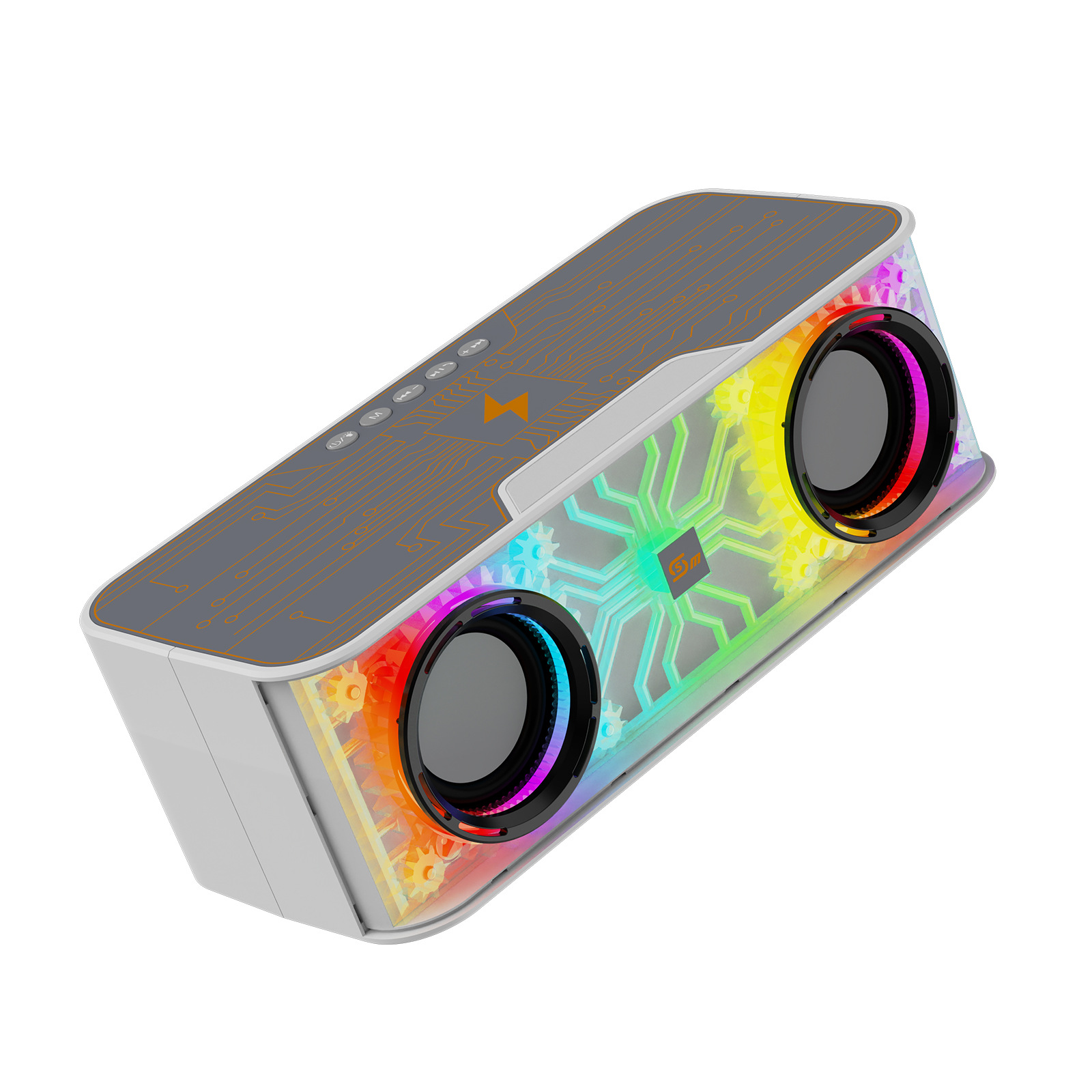 New Fast Smart 15W Multifunction Speaker With Wireless Charger with colorful phanton streamer light moves with sound