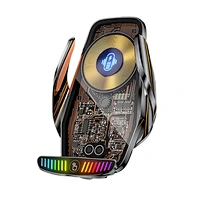 Phone Holder with RGB light Stand 15W Fast Charging Car Wireless Charger PD Wireless Car Phone Charger
