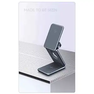 Best Sell Travel Fast 3 In 1 Folding Magnetic Aluminum Alloy Wireless Charger Charging