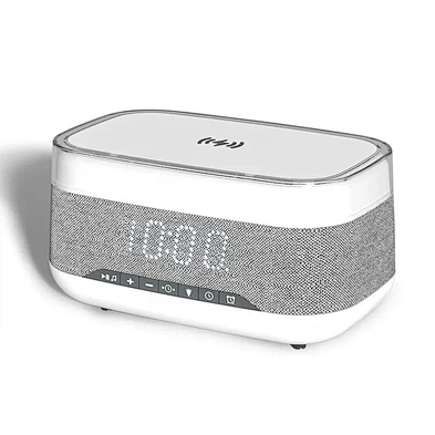 2024 hot sale Speaker Smart Phone Charger MuLtifunction  Wireless Chargerspeakers Lamp With Alarm Clock