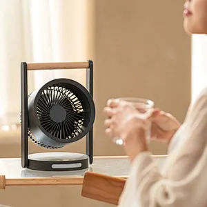 2024 high quality Desk Led Lamp Portable Fans Usb Rechargeable Rotating With Le Camping Fan Long Battery