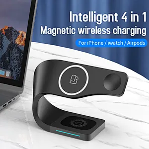 2023 best selling 3 In 1 Qi Fast Stand Strong Magnetic Wireless Charger