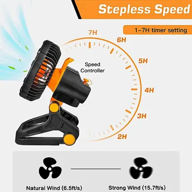 20000Mah Light,Rechargeable Camp Battery Clip Lithium Tent Camping Led Fan Hanging Fan With Light
