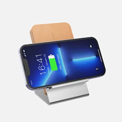 Wood Stand Wireless Charger For Iphone