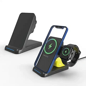 Cheap Fast Charging Station 15W Qi Universal 3In1 Wireless Charger Stand For Mobile Phone