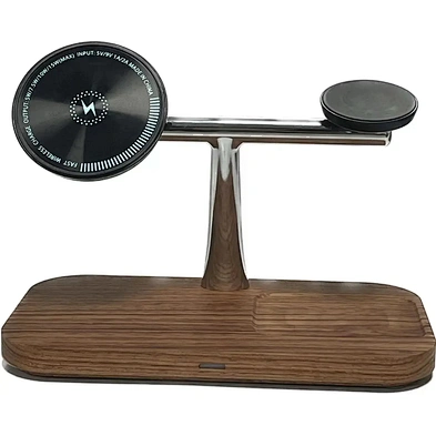 2023 Magnetic Qi Charging For phoneFast  Wood Wireless Charger Dock 3 In 1 made of high quality wood Charger