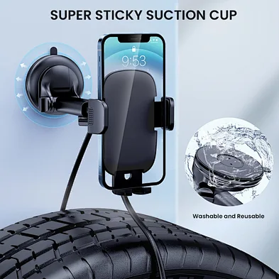 Car Phone Holder Mount Phone Mount for Car Windshield Dashboard Air Vent Universal Hands Free Automobile Cell Phone Hold