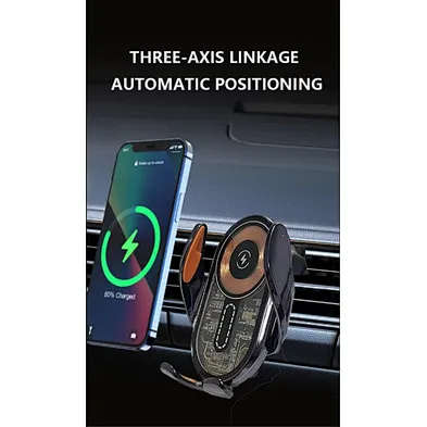2024 New  15W Magnetic Wireless Car Charger Mount with pickup function  car wireless charger