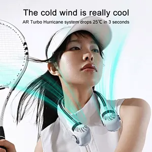 Dropshipping MF080 Rotor Hanging Neck Electric Fan AR Turbo Cooling System Neck Fans