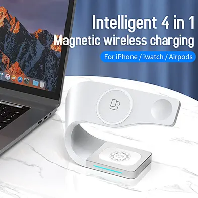 2023 best selling 3 In 1 Qi Fast Stand Strong Magnetic Wireless Charger