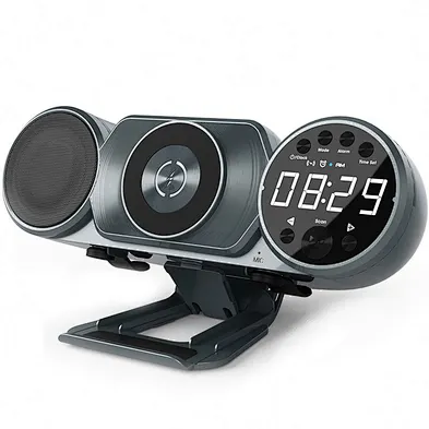 With Alarm Clock Speaker 3 In 1 Hot Selling Desktop Wireless Charger