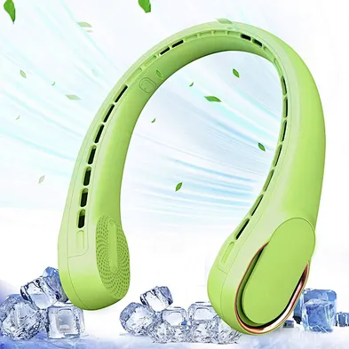 Hot sale multifunction outdoor neck fan Portable usb small  Cold Air Plastic White Neck Fan 2024 hanging cooling fan