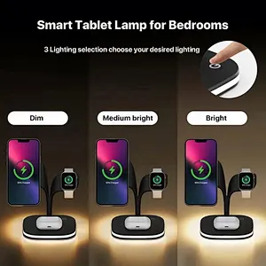 2024 hot sale wireless Charging Watch Qi 2024 New 3 In 1 Wireless Phone Charger Stand 15W