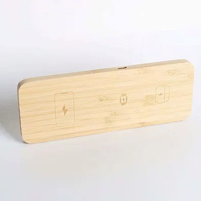 2024 high quality wireless charger 3 In 1 Wireless Charger Pad Wood