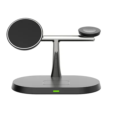 15W Magnetic 3 in 1  Wireless Charger Stand For Mobile phone for Smart Watch Fast Charging Dock Station